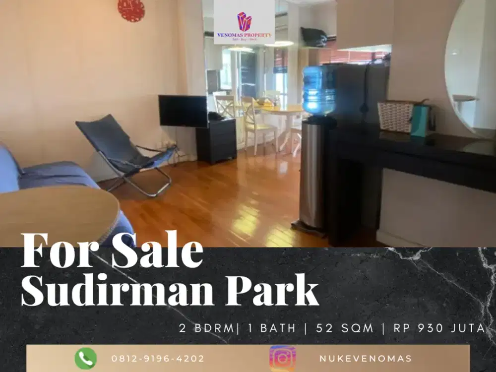 Dijual Apartemen Sudirman Park 2 Bedroom Furnished Bagus Murah
