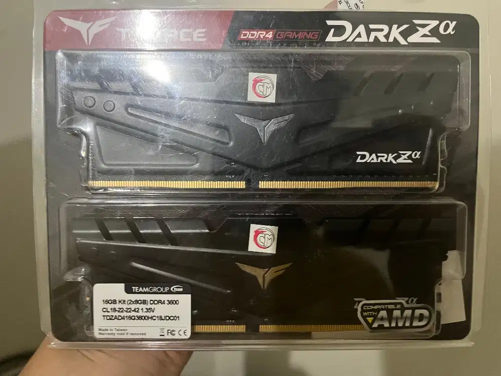 T-Force Team RAM 16GB 2x8GB 3600Mhz DDR4