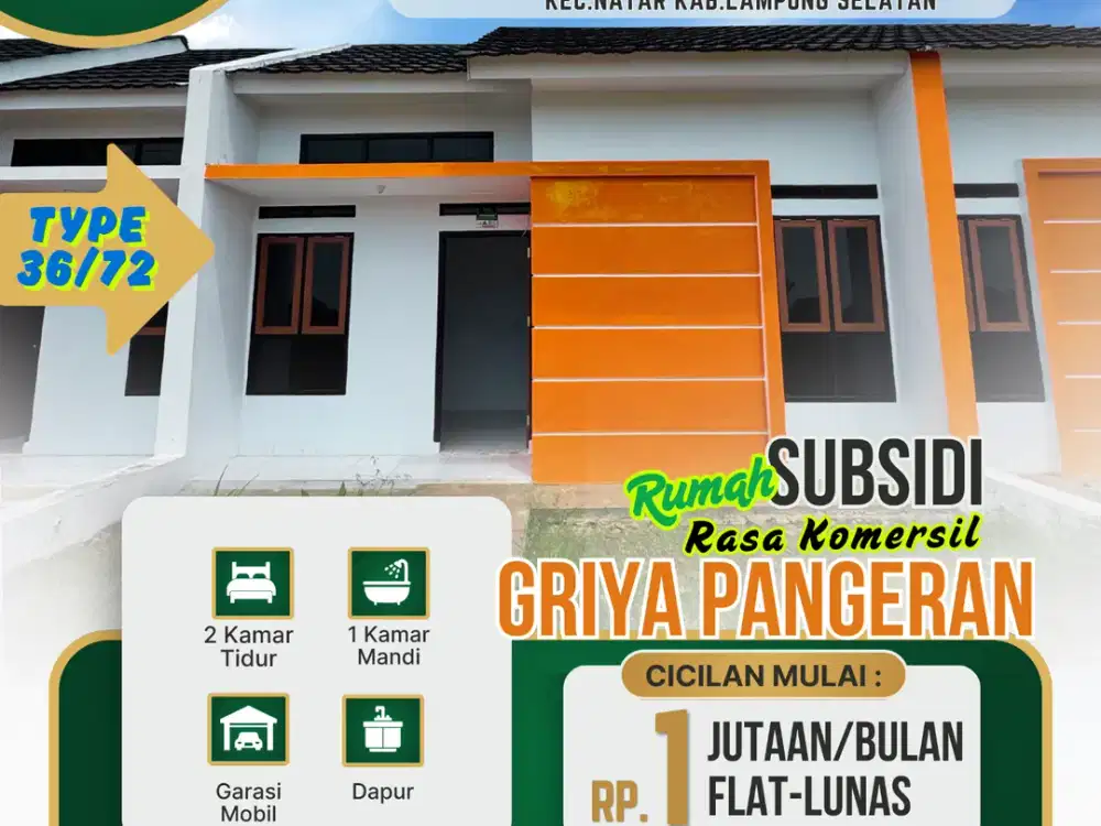 DIJUAL!!! PERUMAHAN SUBSIDI GRIYA PANGERAN BANDAR LAMPUNG