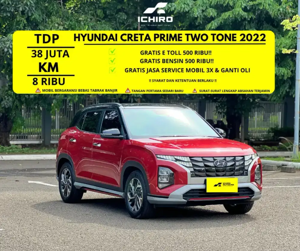 CASH 279jt | Hyundai Creta Prime Two Tone 2022 pajak 10.26 KM8rb