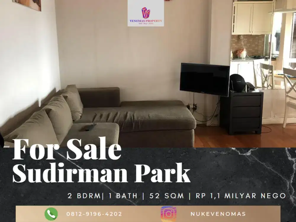 Dijual Apartemen Sudirman Park 2br Semi Furnished Mid Floor