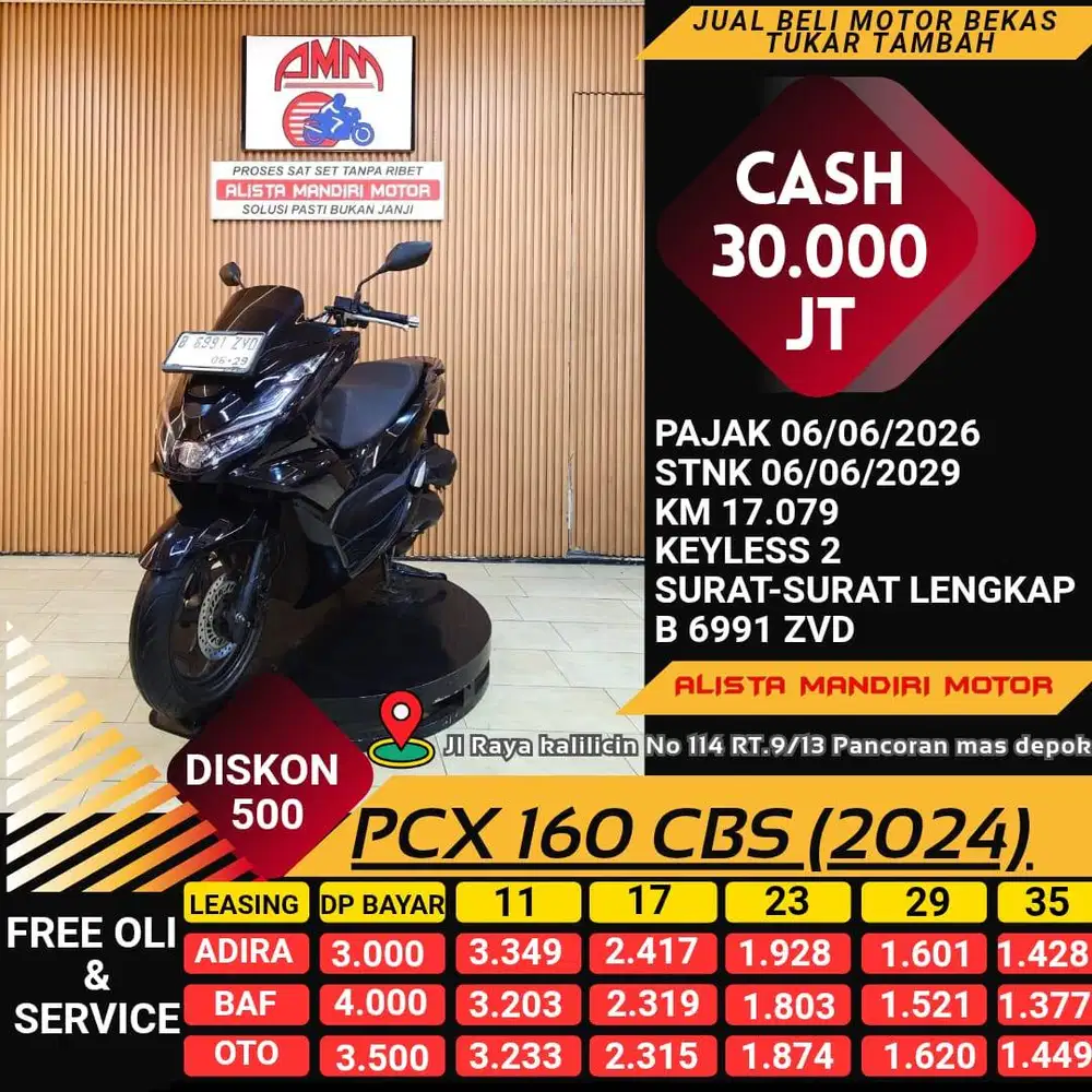 PCX 160 CBS TH 2024 CASH/KREDIT/TRADE IN/ BAYAR PAKAI CC/PAYLATER