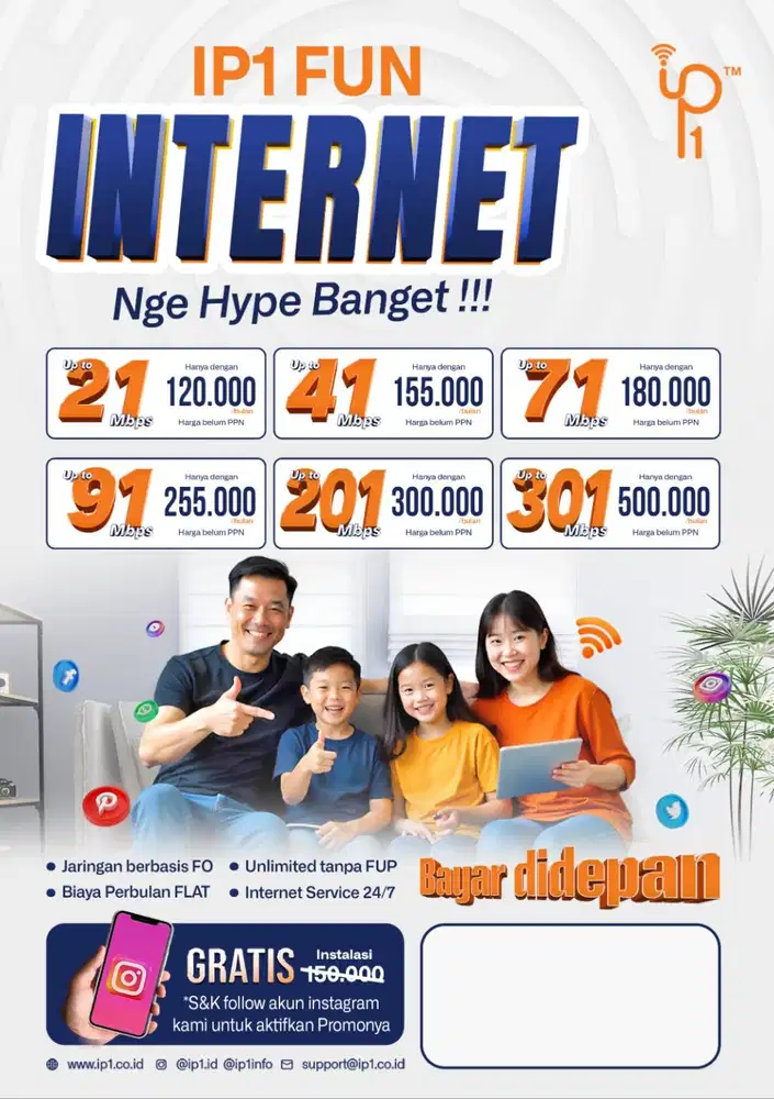 PROMO WIFI UNTUK AREA CIPAYUNG – Mulai Rp120.000