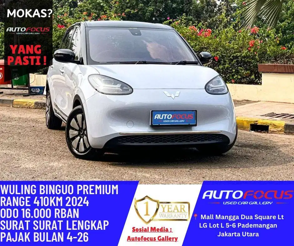 Pajak 2026 Wuling Binguo premium range 410KM Nik 2024 Biru muda
