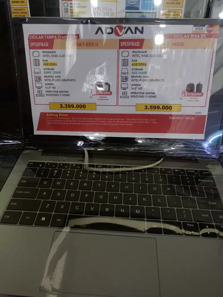 Laptop ADVAN T BOOK 14 RAM 4 SSD 256 GB