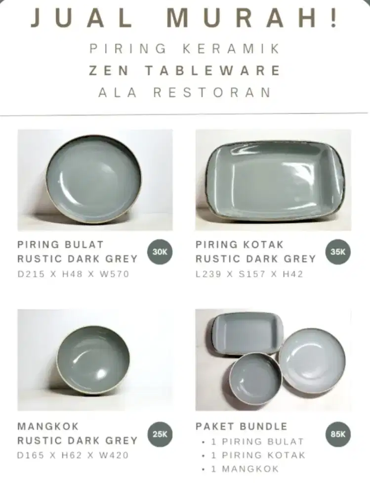 Di Jual Murah Piring Keramik Merk ZEN