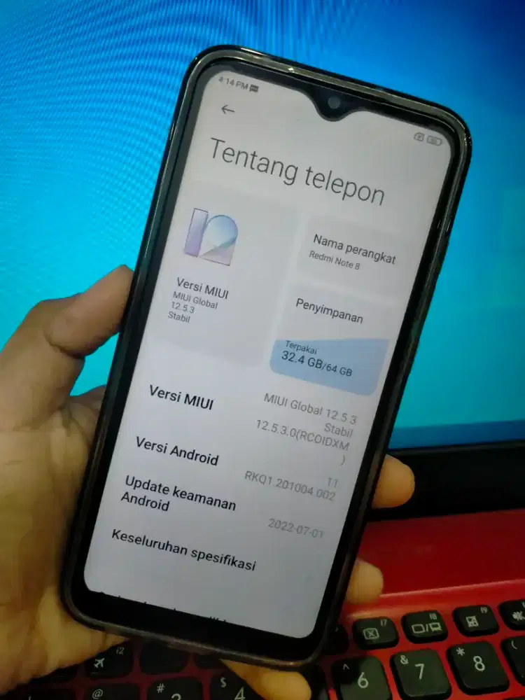 HP XIAOMI REDMI NOTE 8 RAM 4+1/64GB