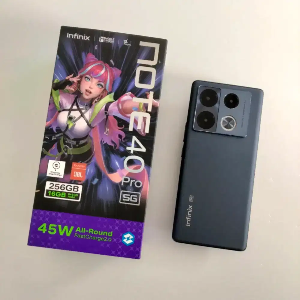 Infinix NOTE 40 Pro 5G ram16gb (8+8) memori 256gb garansi resmi