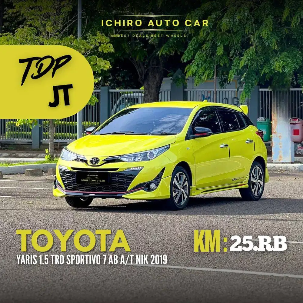 TOYOTA YARIS 1.5 TRD SPORTIVO 7 AIRBAG A/T NIK 2019 KM : 27 RIBU