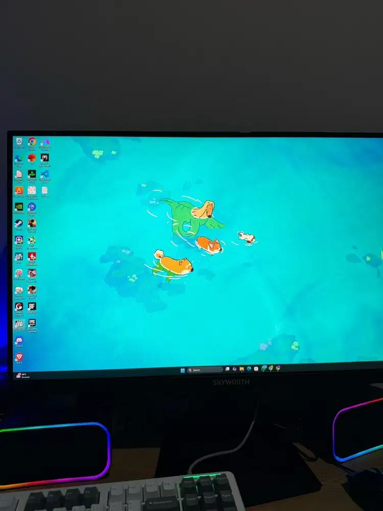 Jual paketan monitor , keyboard dan speaker daerah bintaro