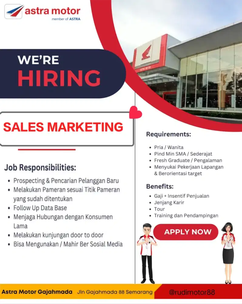 Dibutuhkan Sales Marketing