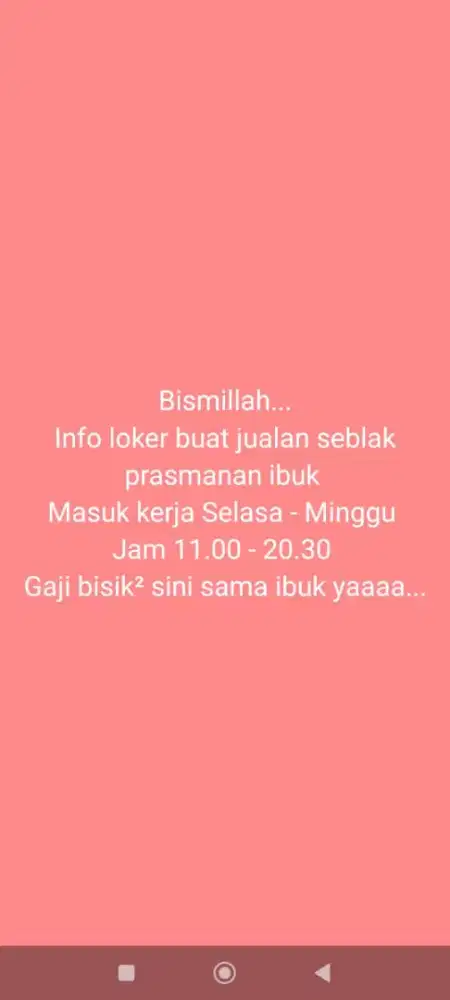 Lowongan jaga warung seblak Khusus perempuan di poris plawad