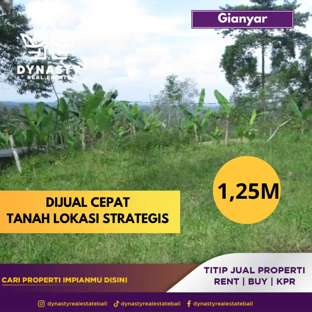 Tanah murah lokasi strategis di gianyar