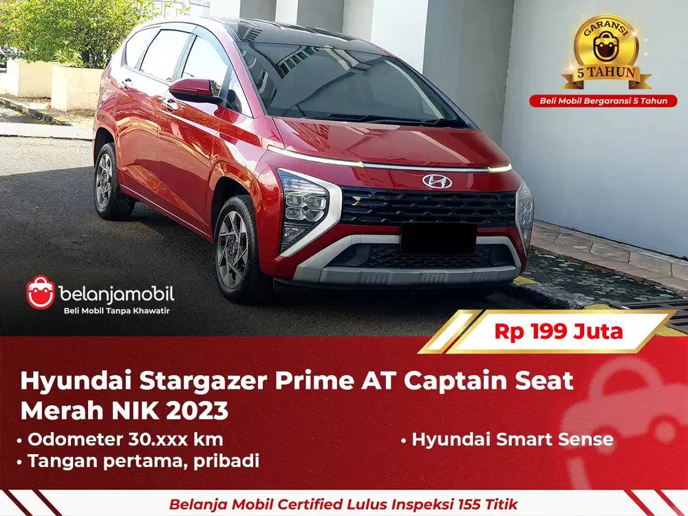 [ GARANSI 5TH ] Hyundai Stargazer Prime AT Captain Seat 2023/2024