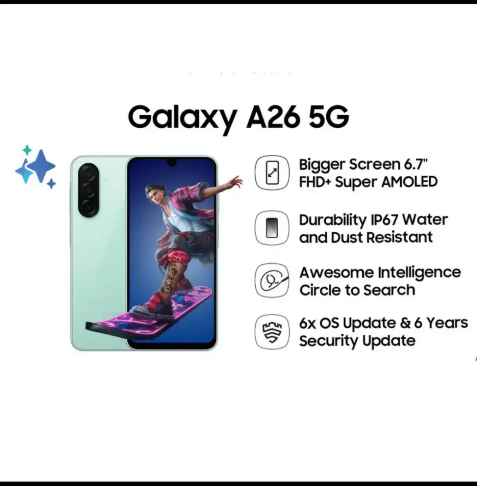 A26 8/256 5G Green baru mulus 100%