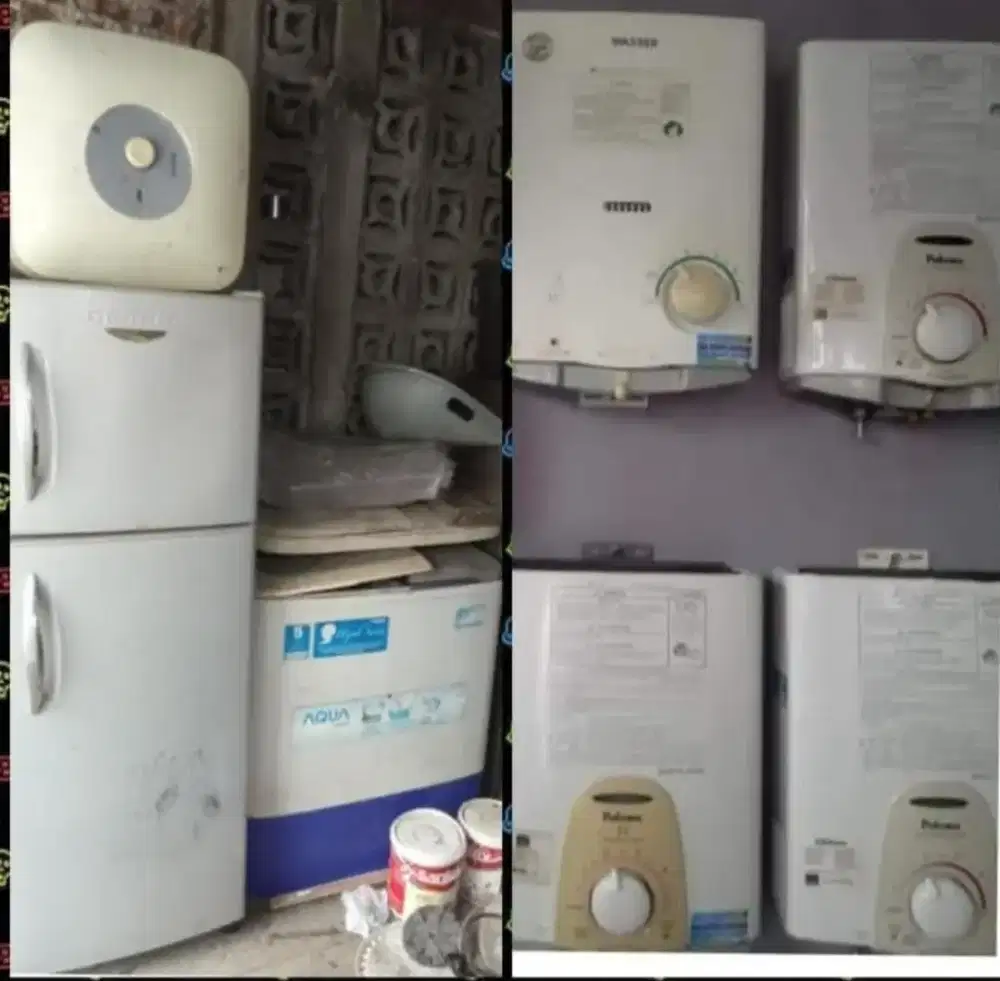 Service water heater, kulkas, dispenser, mesin cuci, Ac,kompor gas