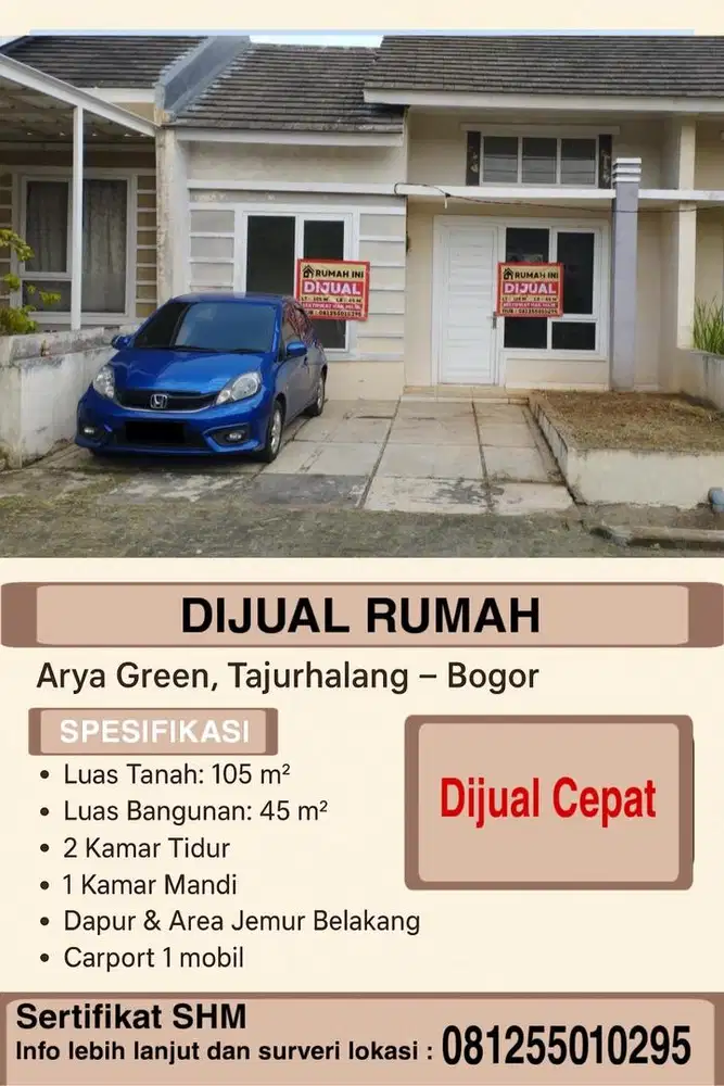 RUMAH DI JUAL CEPAT TAJURHALANG
