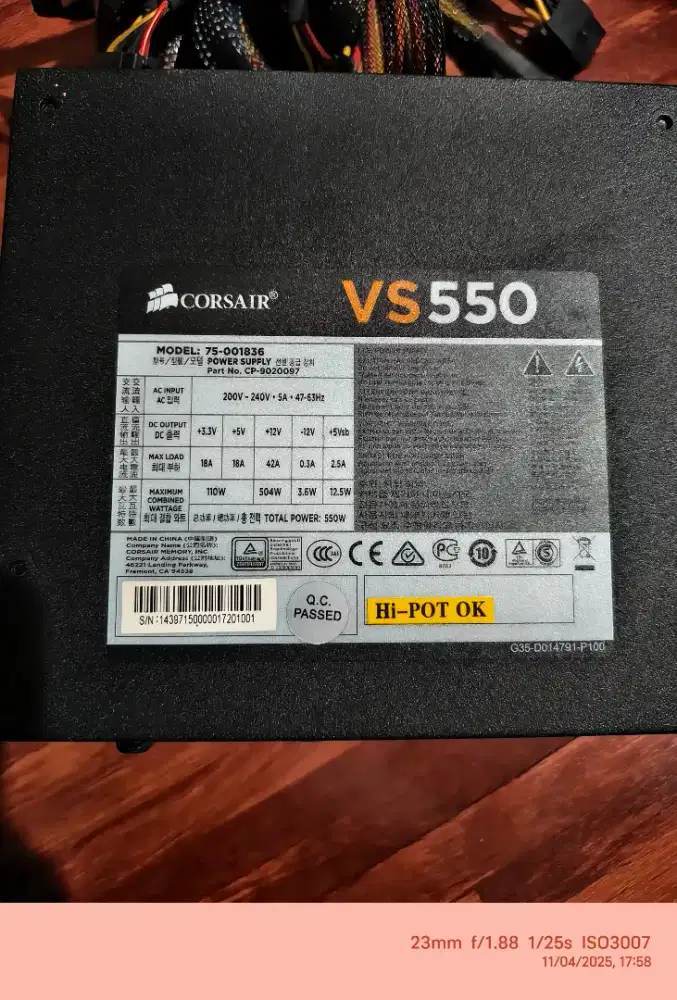 Power Supply Corsair