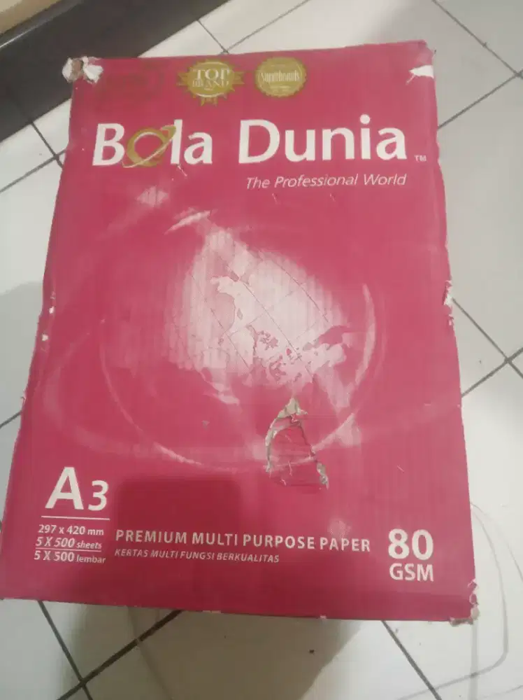 Kertas A3 bola dunia