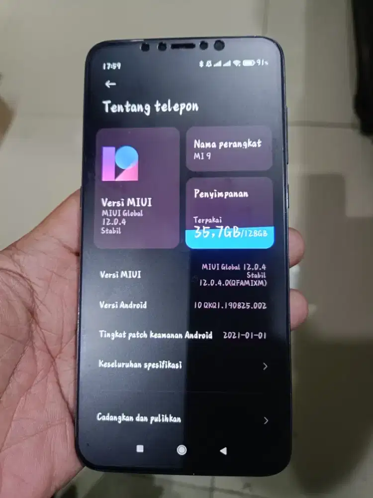 Xiaomi mi 9 mantan flagship ram 6/128gb amoled