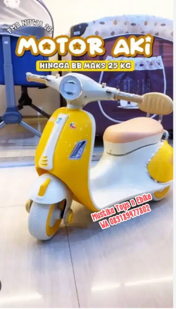 Promo Motor Aki Vespa cucok utk usia 1-4thn bergaransi mesin