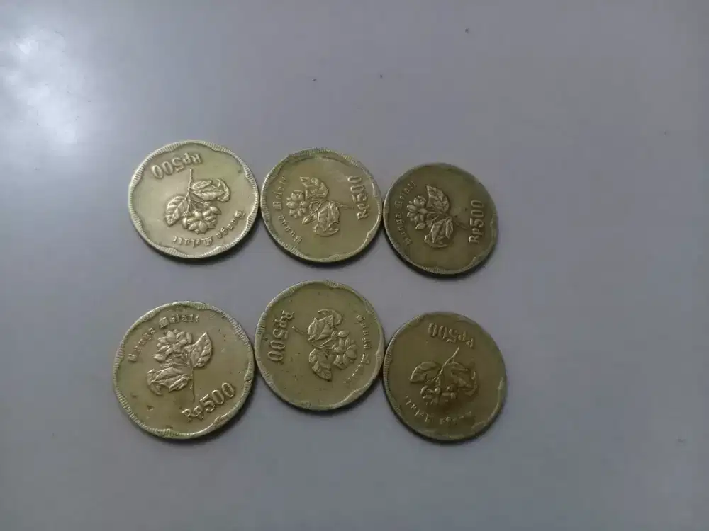 Uang logam 500 melati 1991 dan 1992