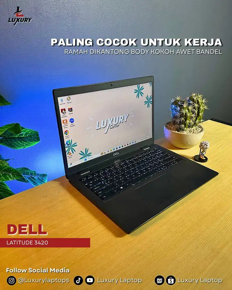 LAPTOP DELL LATITUDE 11TH GEN CORE I5 RAM 8GB DDR4 SSD 256GB MURAH BU