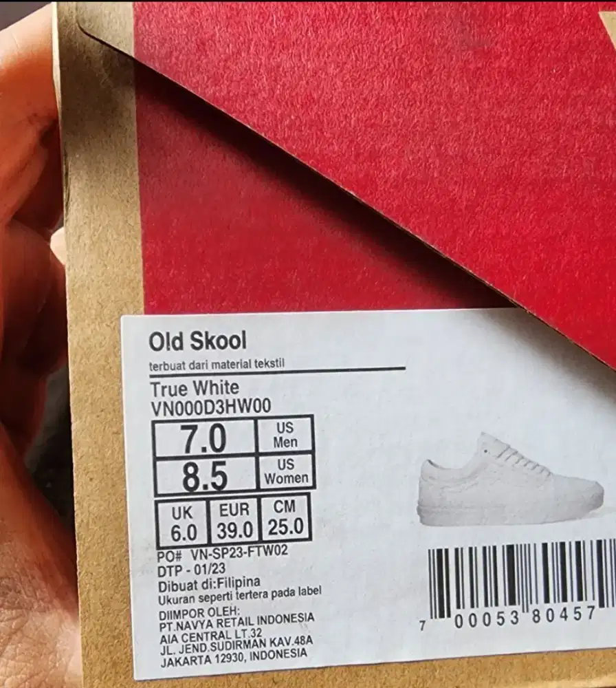 Sepatu sneaker VANS sk8 OS ,size 7/39/25cm ORI NAVYA