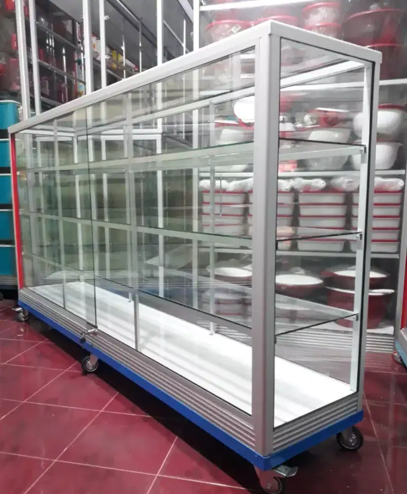 Di Jual Etalase 2M Buat Toko/Warung || Pakai Roda Besar & Siku Besi