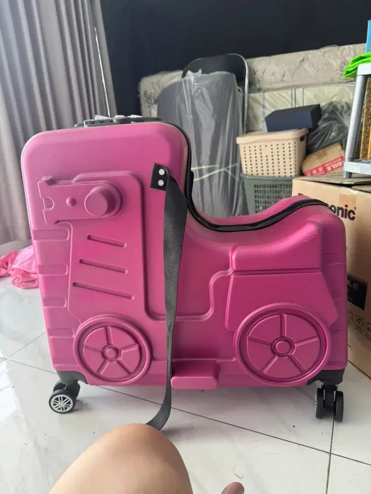 Koper tunggang anak warna pink tua