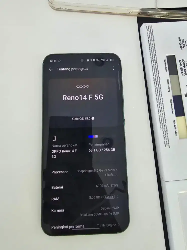 Oppo Reno 14F Mulus SEMPURNA, Garansi Personal, Harga Bisa NEGO!