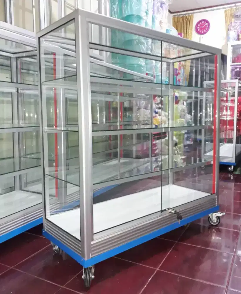 Etalase 1M Pakai Roda Besar Buat Toko,Warung