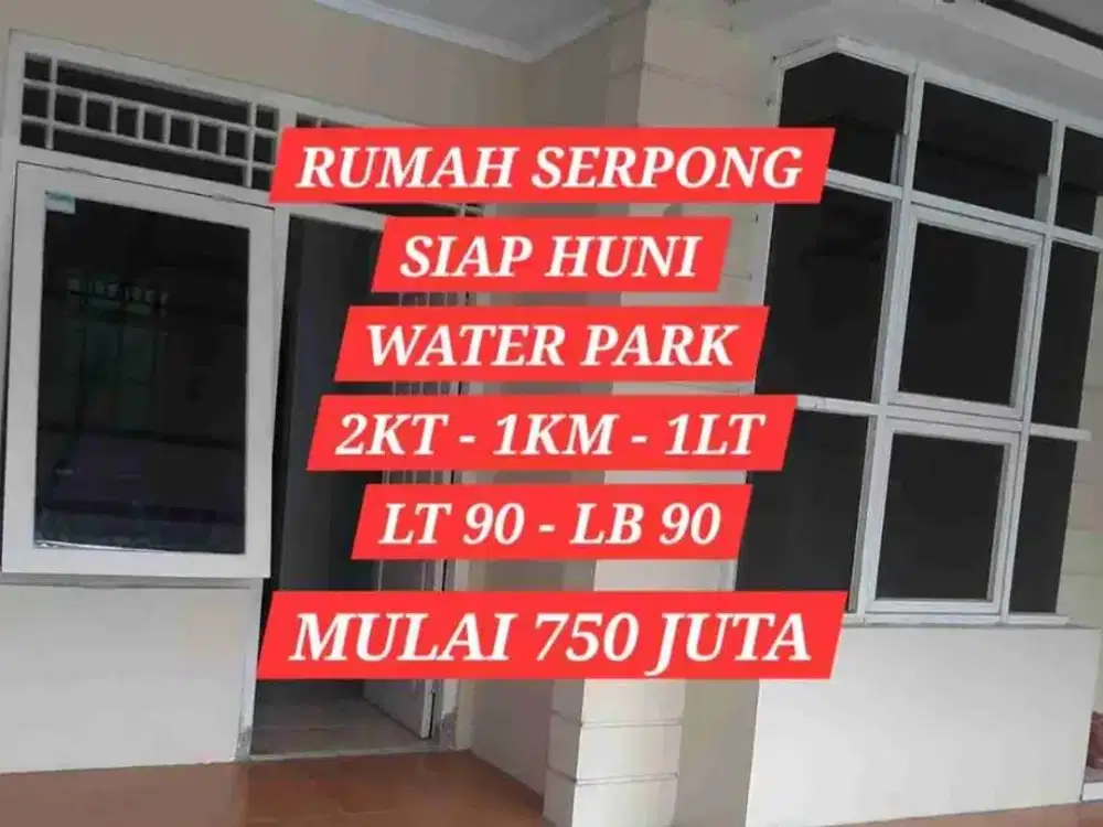 RUMAH SERPONG SIAP HUNI, FASILITAS LENGKAP, 2KT 1KM 1 LANTAI TANGERANG SELATAN