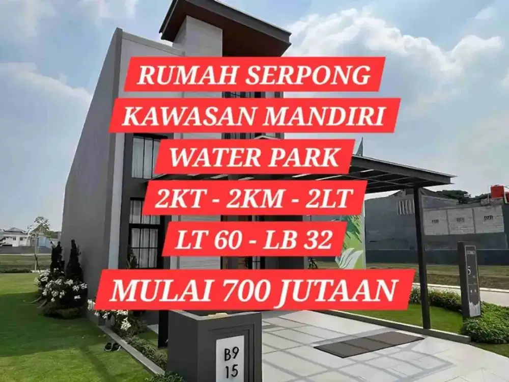 RUMAH SERPONG DEKAT MALL DAN STASIUN, FASILITAS LENGKAP 2KT 1KM 1 LANTAI TANGERANG SELATAN