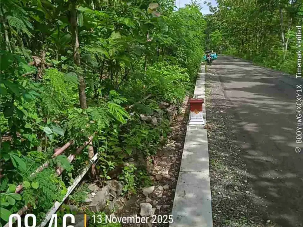 Tanah murah1.475m² muka 37m jalan aspal 5m , 10 mnt pasar baturetno Wonogiri