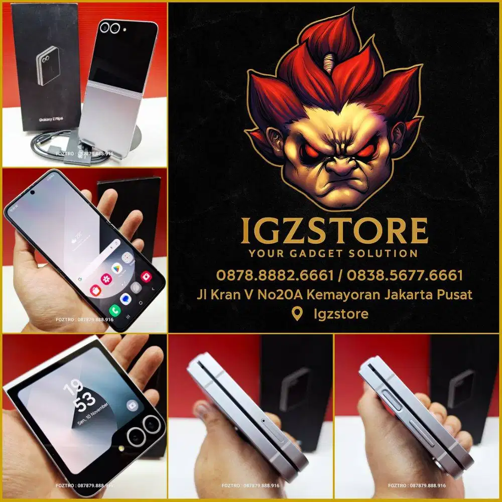 Samsung Galaxy Z Flip 6 12/256GB Silver Fullset Resmi SEIN No Minus
