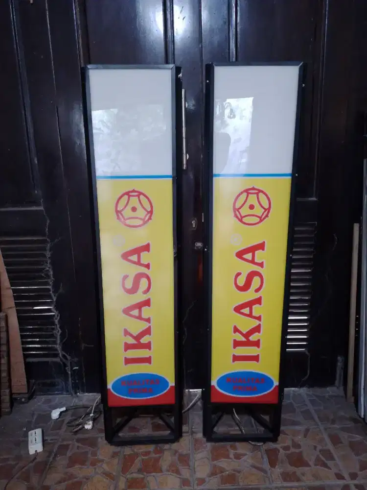 Neon sign neon box 3 sisi jadul