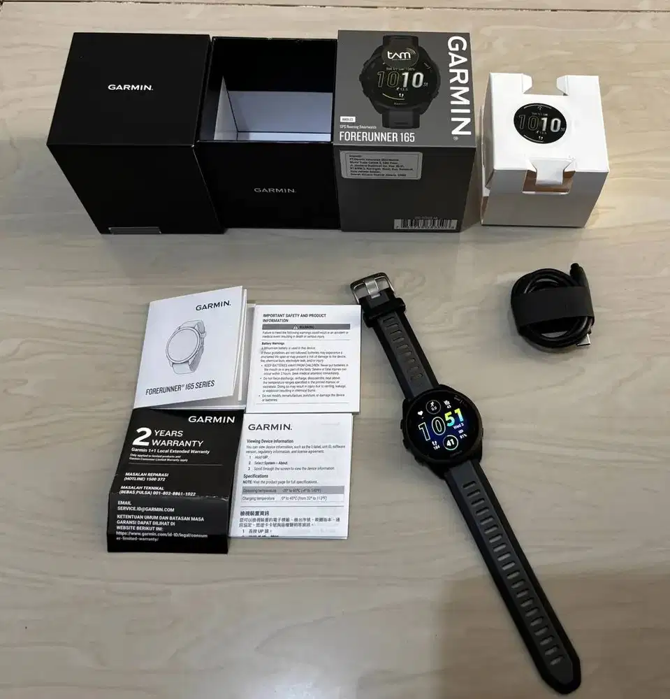 GARMIN FORERUNNER 165 (non Music) BLACK SLATE