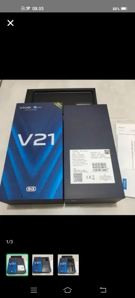 Dus Box Kotak Vivo V21 5G Ori Copotan