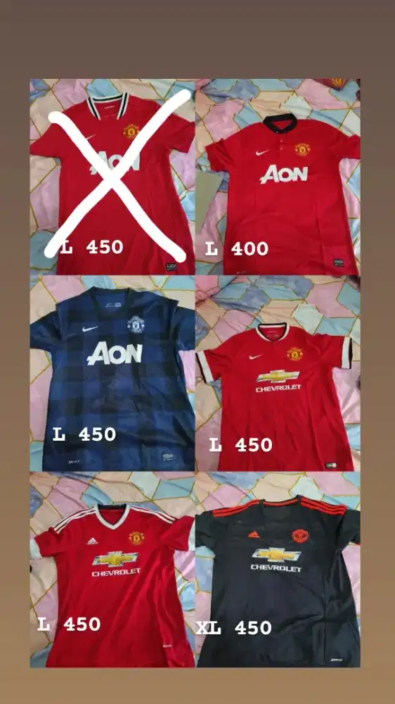 For sale jersey original MU 2011-2018 & Belanda 2014 & jersey lainya