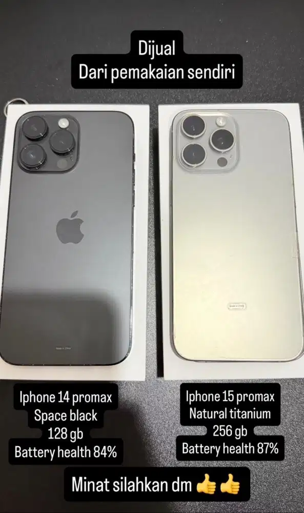 Dijual Iphone 15 promax dan 14 promax