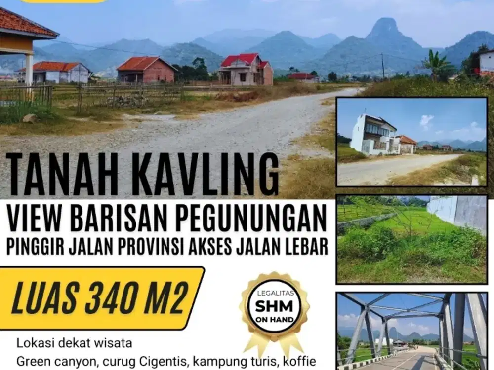 Dijual tanah pinggir jalan view pegunungan karawang