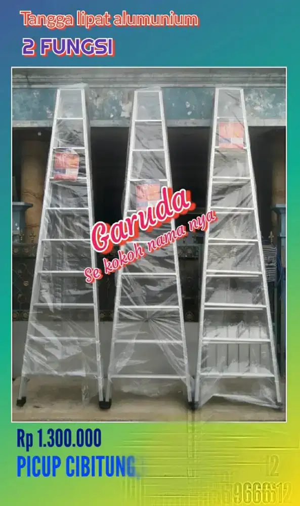 Tangga lipat almunium 3.0 mtr