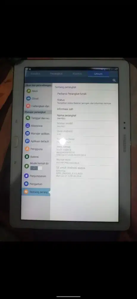 dijual tab samsung second 10 inci