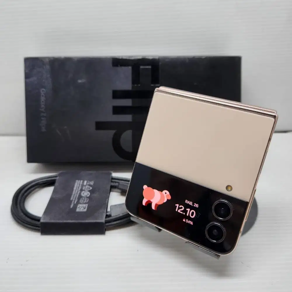 MULUS NO MINUS!  SAMSUNG GALAXY Z FLIP 4 5G 8/128 BEIGE FULLSET EX SEI