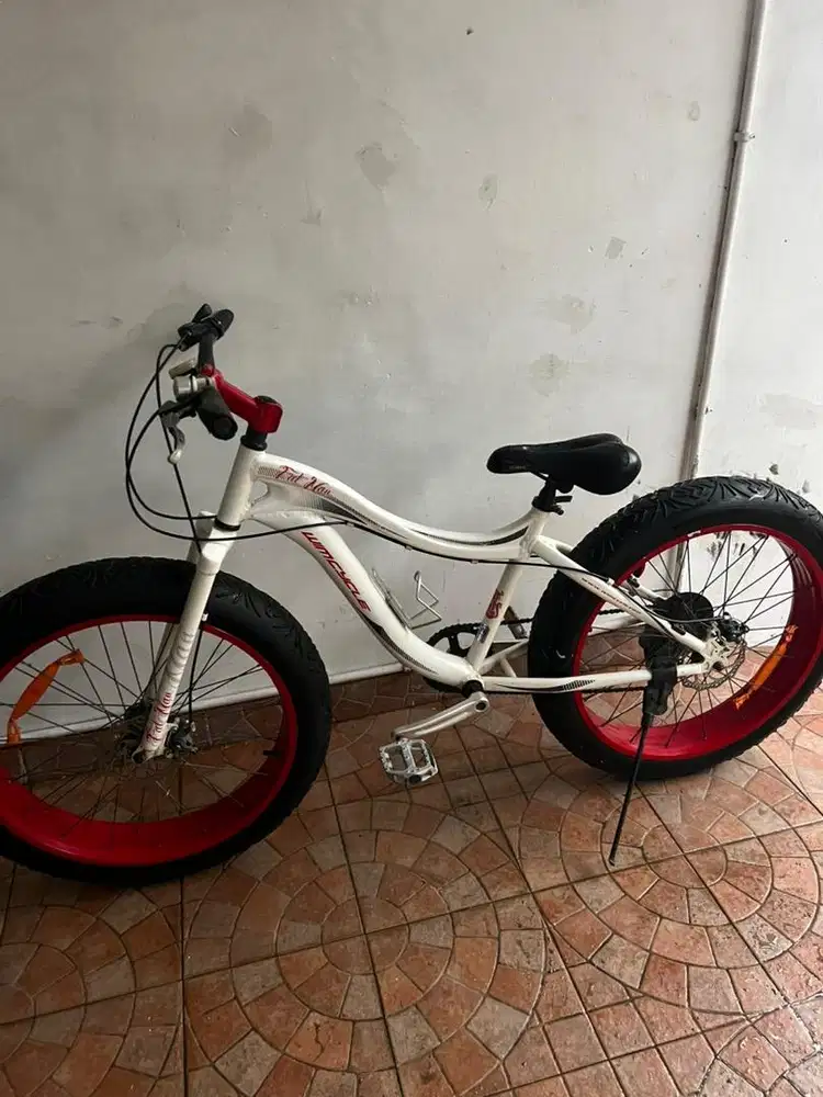 sepeda wimcyle ban besar warna putih