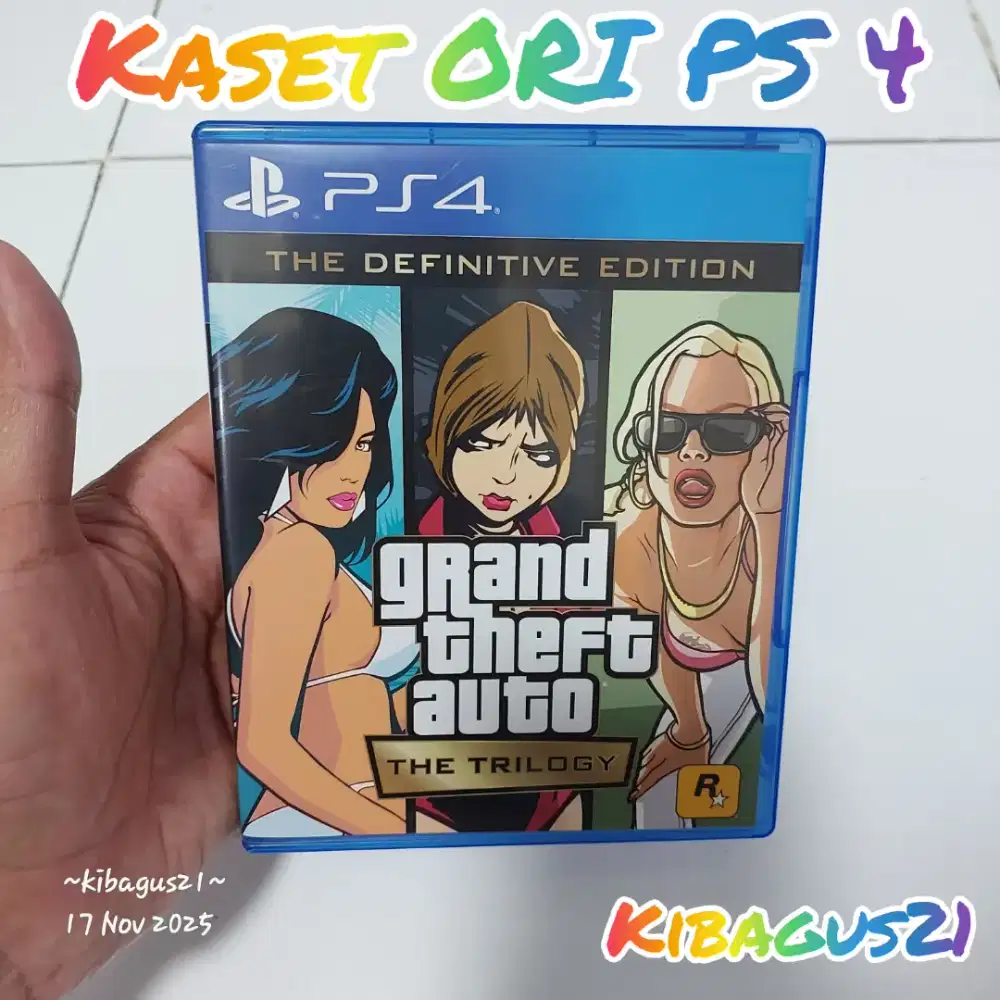 Kaset BD PS4 Game GTA Trilogy San Andreas, GTA 3, Vice City