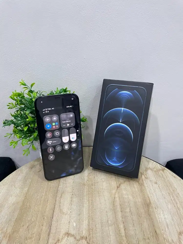 IPhone 12 ProMax 256GB Dual Sim On Blue mulus Fullset BH 100% Permanen