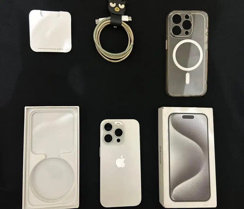 IPHONE 15 PRO 128 GB WHITE TITANIUM FULLSET MULUS