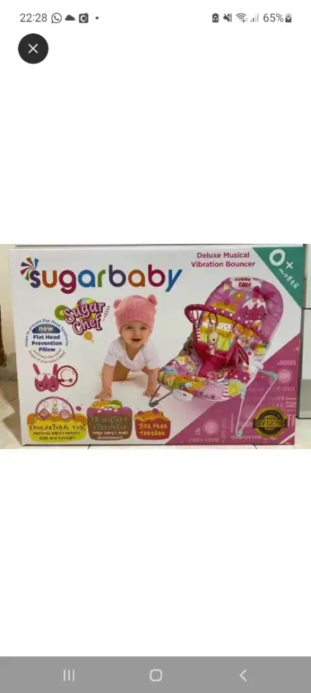 Baby bouncer merk Sugar baby tipe sugar chef